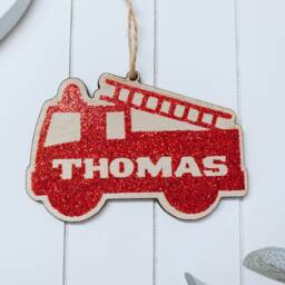 Personalised Shark Christmas Ornament Wooden Kids Tree Decoration - thumbnail 3