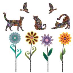 Cats & Flowers Wall Decal Set - thumbnail 2