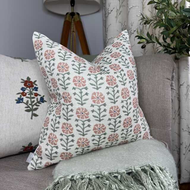 Floral Decorative Cushion Cover John Lewis Aria Fabric Abstract Countryside Pillow Handmade in UK - image 1