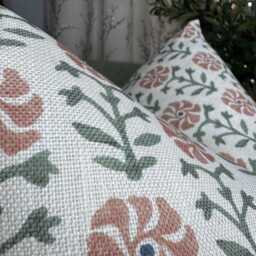 Floral Decorative Cushion Cover John Lewis Aria Fabric Abstract Countryside Pillow Handmade in UK - thumbnail 2