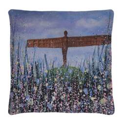 Angel Of The North Cushion-40cmx40cm-Free Delivery-Pillow-Bright Cushion Cover-Colourful Cushion-Birthday Gift-Original Cover - thumbnail 1