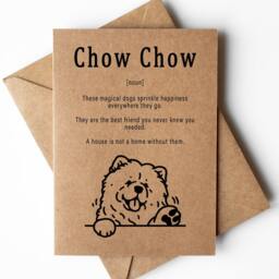 Chow Definition Art Print Or Greetings Card, Gift, Owners Birthday Lover Gift - thumbnail 3