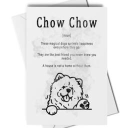 Chow Definition Art Print Or Greetings Card, Gift, Owners Birthday Lover Gift - thumbnail 2