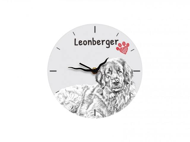 Leoneberger, Free Standing Mdf Floor Clock With An Image Of A Dog - image 1
