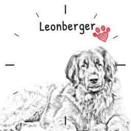 Leoneberger, Free Standing Mdf Floor Clock With An Image Of A Dog - thumbnail 2