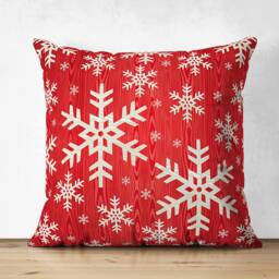 Merry Christmas Suede Cushion Covers With Xmas Colours - Printed Double Sided Hand Knitted Patterns On The Fabric Size Options - thumbnail 3