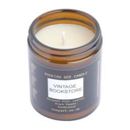 Vintage Bookstore Scented Soy Candle Book Lover Gift - 180Ml, 40H Burning - thumbnail 3