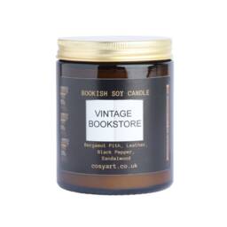 Vintage Bookstore Scented Soy Candle Book Lover Gift - 180Ml, 40H Burning - thumbnail 2