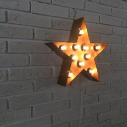 Star. Marquee Sign. Star Light Up Wall Decor Sign. Large - thumbnail 2
