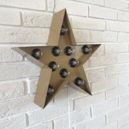 Star. Marquee Sign. Star Light Up Wall Decor Sign. Large - thumbnail 3