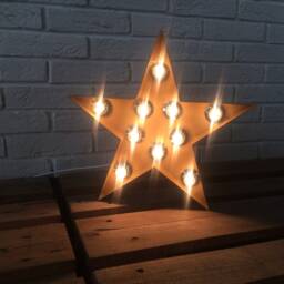 Star. Marquee Sign. Star Light Up Wall Decor Sign. Large - thumbnail 4