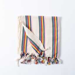 Rainbow Striped Beach Towel, Colorful Cotton Bath Turkish Peshtemal, Multipurpose Throw For Summer, Blanket Throw, Housewarming - thumbnail 3