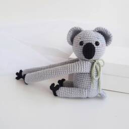 Crochet Koala Nursery Decor Animal Tie Backs Koala Baby Room Nursery Curtain Holder - thumbnail 4