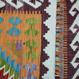 Heritage Tribal, Handmade Artisan Afghan Turkish Scandinavian Navajo Bohemian Flatweave Wool Multicolour Kilim Rug 150x106 cm - thumbnail 3