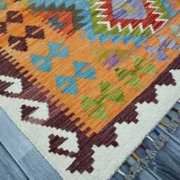 Heritage Tribal, Handmade Artisan Afghan Turkish Scandinavian Navajo Bohemian Flatweave Wool Multicolour Kilim Rug 150x106 cm - thumbnail 2