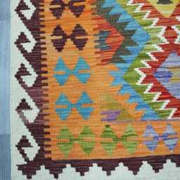 Heritage Tribal, Handmade Artisan Afghan Turkish Scandinavian Navajo Bohemian Flatweave Wool Multicolour Kilim Rug 150x106 cm - thumbnail 4