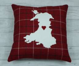 Welsh Cushion , Map Of Wales, Pillow, Wales Cushion, Pillow - thumbnail 1