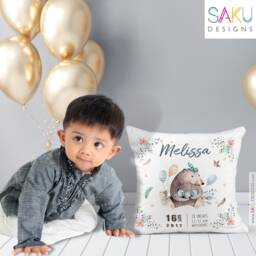Bear Baby Pillow-Birth Announcement-Nursery Decor-Baby Pillow-Bear-Keepsake Pillow-Personalized Pillow-New Baby-Birth Stats-Custom