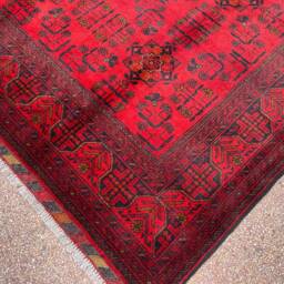 Afghan Rug, Custom Size, Best Quality Turkoman Traditional 100% Wool Handmade Bukhara Vintage Pattern Area Rug, Large Rug - thumbnail 3
