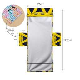 The Gooners - 1992 Away Kit Yellow Football Sunbed Towel With Pockets - thumbnail 3