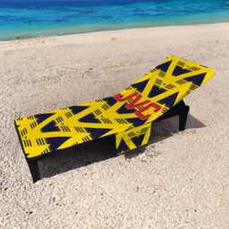 The Gooners - 1992 Away Kit Yellow Football Sunbed Towel With Pockets - thumbnail 1