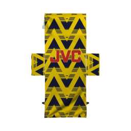 The Gooners - 1992 Away Kit Yellow Football Sunbed Towel With Pockets - thumbnail 2