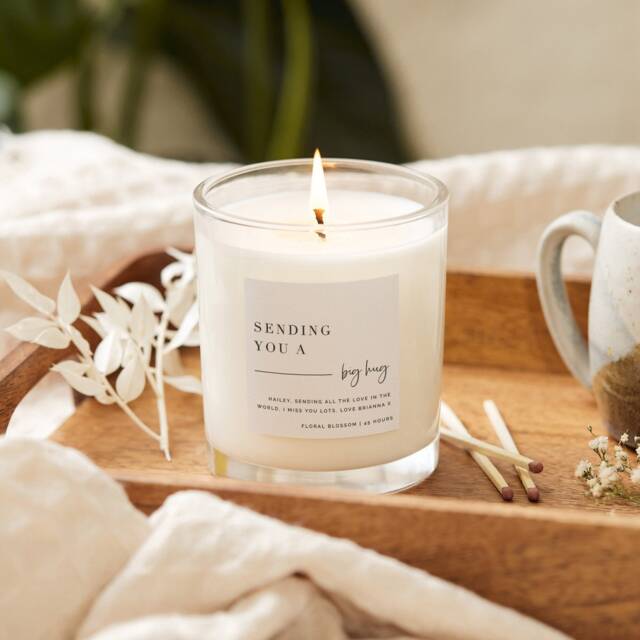 Personalised Soy Candle - Thinking Of You Gift Scented Hug - image 1