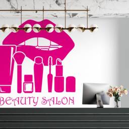 Makeup Wall Decal Beauty Salon Cosmetics Art 033Re - thumbnail 3
