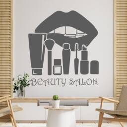 Makeup Wall Decal Beauty Salon Cosmetics Art 033Re - thumbnail 2