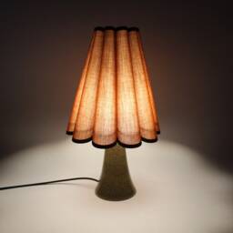 Duzy Brown Sorrel Fabric Skirt Shape Ceramic Table Lamp For Home Furnishing54# - thumbnail 4