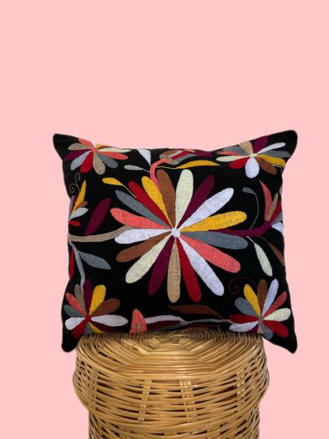 Otomi Pillow Cover, Mexican Decor, Folk Art - image 1