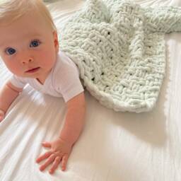 Sage Knit Baby Blanket Soft Mint Green Car Seat Blanket - thumbnail 2