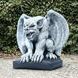 Large Monster Statue Concrete Guardian Gargoyle Sculpture Outdoor Demon Ornament Front Door Decor Handmade Gargoyle Lover Gift - thumbnail 3