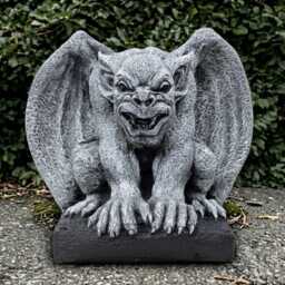 Large Monster Statue Concrete Guardian Gargoyle Sculpture Outdoor Demon Ornament Front Door Decor Handmade Gargoyle Lover Gift - thumbnail 2