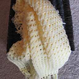 Crochet Baby Blanket ~ Pale Yellow - thumbnail 3