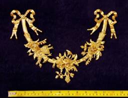Large Gilt Or White French Louis Xvi Style Decorative Wall Furniture Moulding Onlay Plaque Pediment Plastic Decoration - thumbnail 1