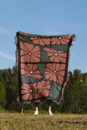 Autumn Colors Matisse Style Floral Woven Blanket - thumbnail 1