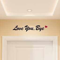 Love You Bye Wooden Wall Sign - Entryway Door Decor - thumbnail 1