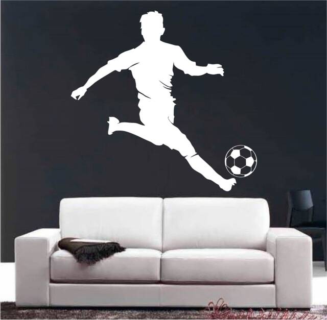 Football Player Sticker, Vinyl Wall Art Sticker, Transfer, Mural, Stencil, Easy To Apply, Instructions Included, Matt Finish - image 1