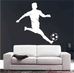 Football Player Sticker, Vinyl Wall Art Sticker, Transfer, Mural, Stencil, Easy To Apply, Instructions Included, Matt Finish - thumbnail 1