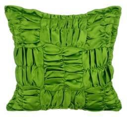 "Designer Ruched Clover Green Euro Pillow Sham 24""x24""/26""x26" - thumbnail 1