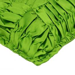 "Designer Ruched Clover Green Euro Pillow Sham 24""x24""/26""x26" - thumbnail 2