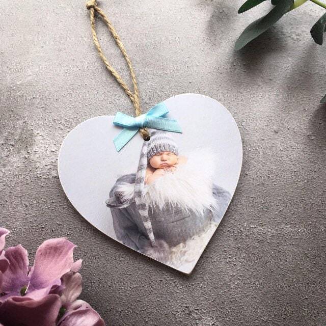 Personalised Wooden Photo Heart. Photos On Wood. Gift - image 1