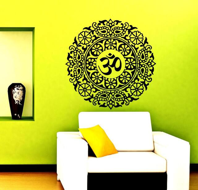 Mandala Wall Decal Yoga Studio Vinyl Sticker Decals Ornament Moroccan Pattern Namaste Lotus Flower Home Decor Boho Bohemian Bedroom Art Na61 - image 1