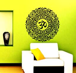 Mandala Wall Decal Yoga Studio Vinyl Sticker Decals Ornament Moroccan Pattern Namaste Lotus Flower Home Decor Boho Bohemian Bedroom Art Na61 - thumbnail 1