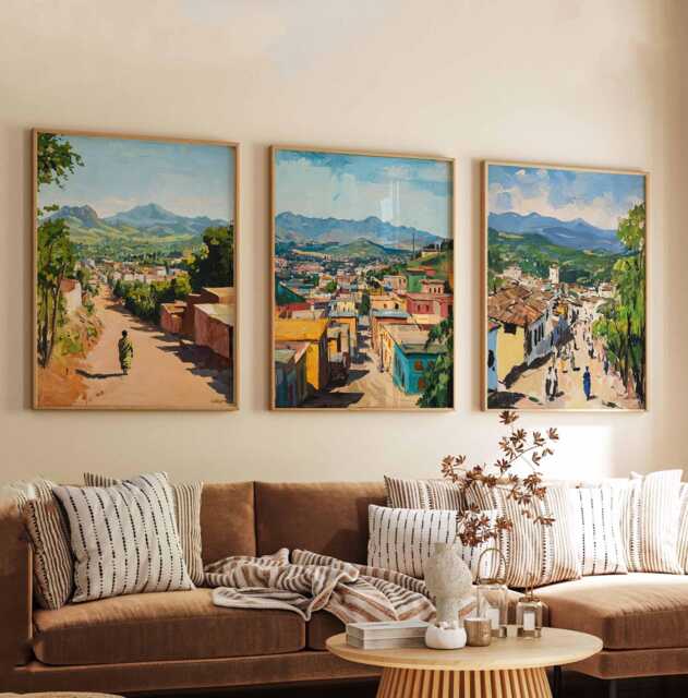 Set Of 3 Ethiopia Posters, Ethiopian Prints, Wall Art, Decor, Art Africa Gift Idea - image 1