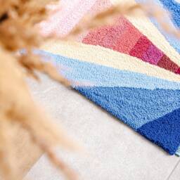 Handmade Indoor Rug Op Art Carpet, Living Room, Bedroom, Felt, Punch Needle, Interior Design, Home Decor, Soft, Wool - thumbnail 4