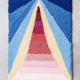 Handmade Indoor Rug Op Art Carpet, Living Room, Bedroom, Felt, Punch Needle, Interior Design, Home Decor, Soft, Wool - thumbnail 3