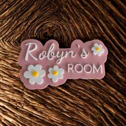Personalized Floral Nursery Door Sign - Custom Kids Room Decor - thumbnail 2