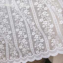 Custom Lace Voile Curtain Sheer Floral Window Treatment - thumbnail 3